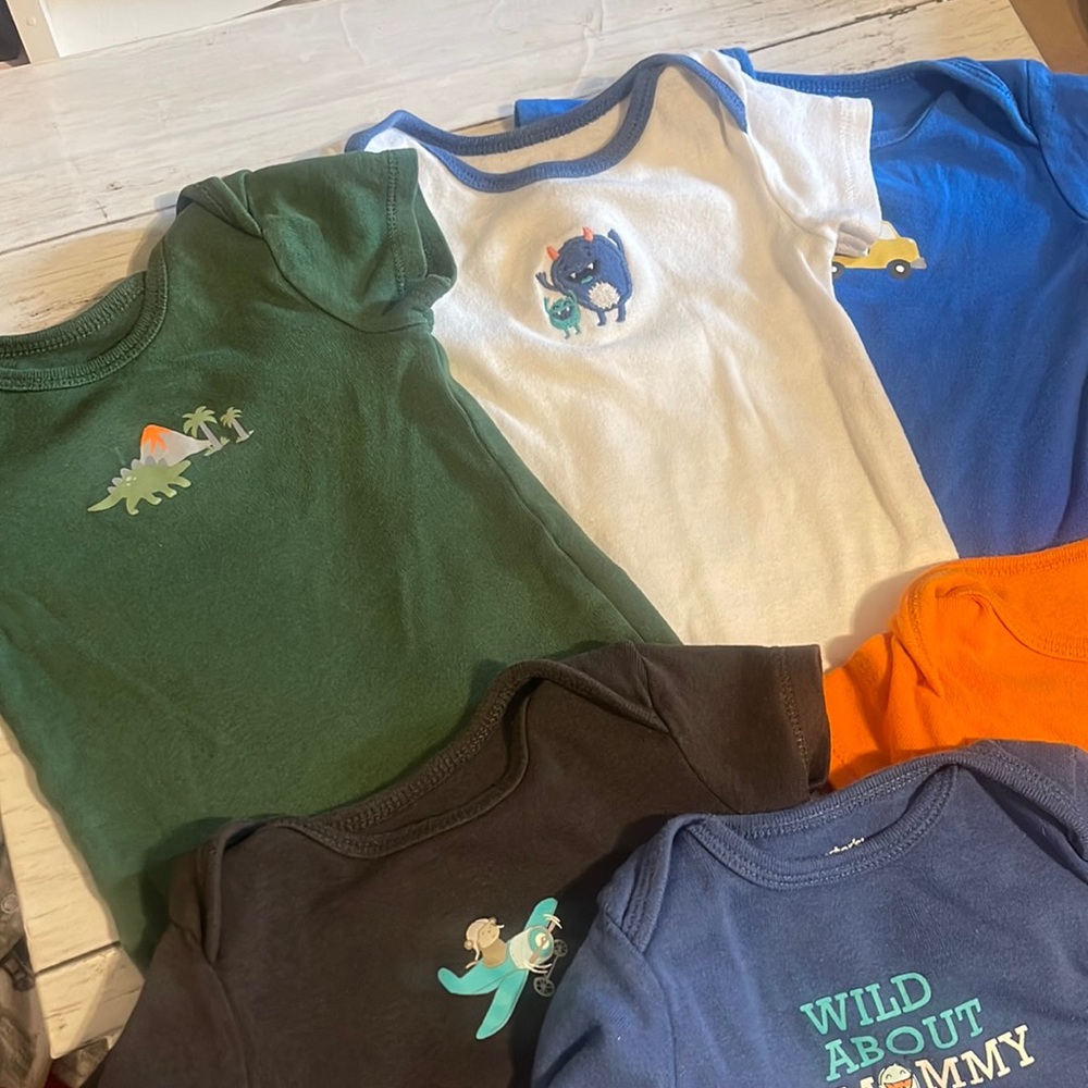 Boy Baby Clothes - Baby Bodysuits (Size 9M)